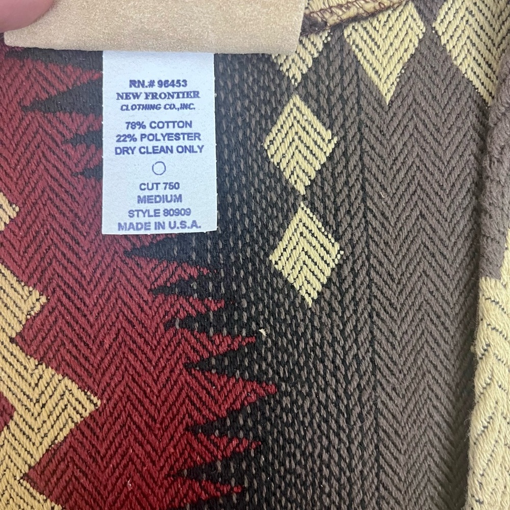 Vintage Southwestern Tribal Tapestry Vest - Aztec Pattern - Size M - Picture 4 of 6